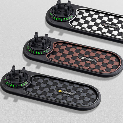 Non-Slip Dashboard Mat with Phone Holder & Parking Number