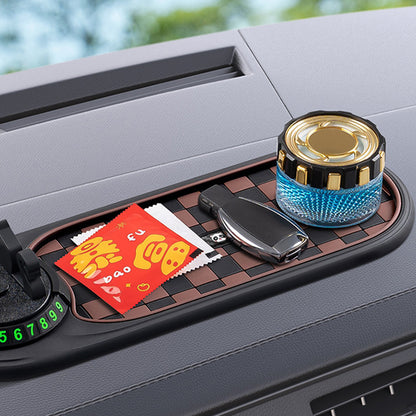 Non-Slip Dashboard Mat with Phone Holder & Parking Number