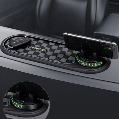 Non-Slip Dashboard Mat with Phone Holder & Parking Number