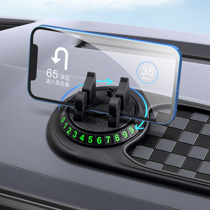 Non-Slip Dashboard Mat with Phone Holder & Parking Number