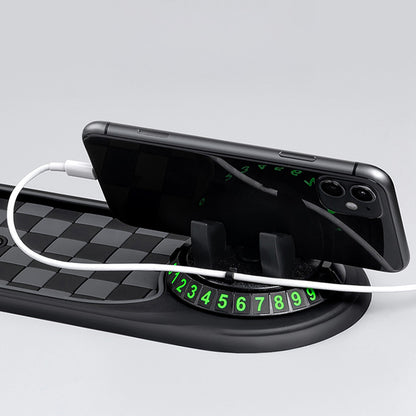 Non-Slip Dashboard Mat with Phone Holder & Parking Number